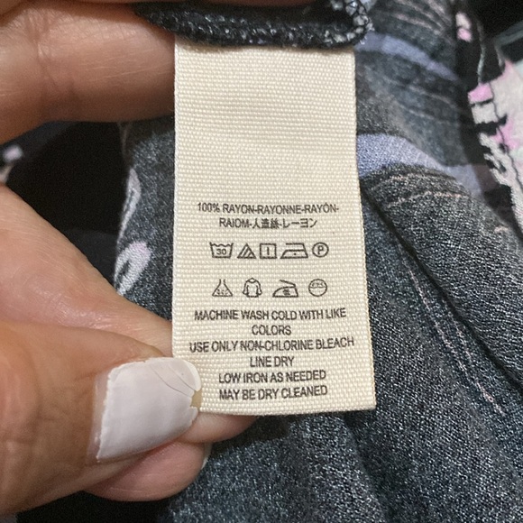 Free People Clear Skies Are Blue Floral Printed Tunic Cold Shoulder Dress Sz M - Picture 12 of 13